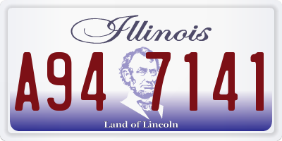 IL license plate A947141