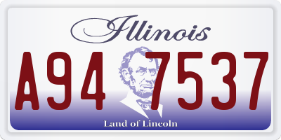 IL license plate A947537