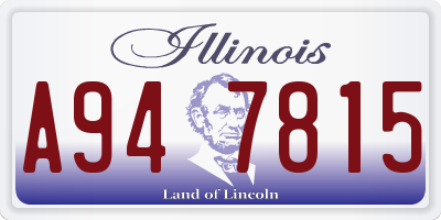 IL license plate A947815