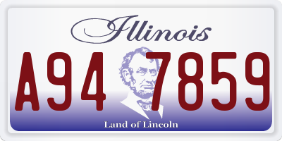 IL license plate A947859
