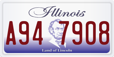 IL license plate A947908