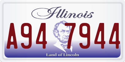 IL license plate A947944
