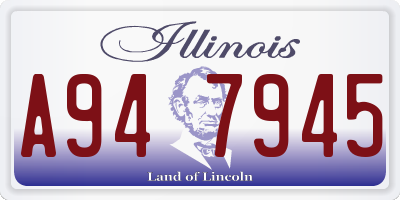 IL license plate A947945