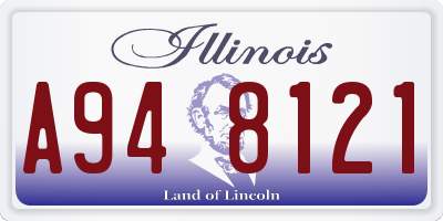 IL license plate A948121