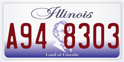 IL license plate A948303