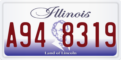 IL license plate A948319