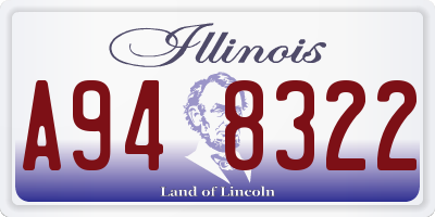 IL license plate A948322