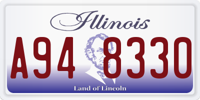IL license plate A948330