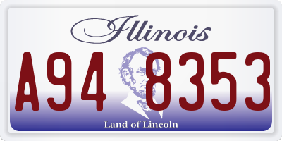IL license plate A948353