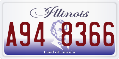 IL license plate A948366