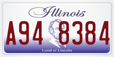 IL license plate A948384
