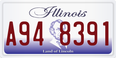 IL license plate A948391
