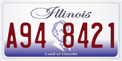 IL license plate A948421