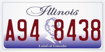 IL license plate A948438