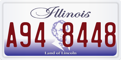 IL license plate A948448