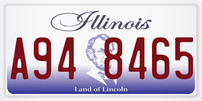 IL license plate A948465