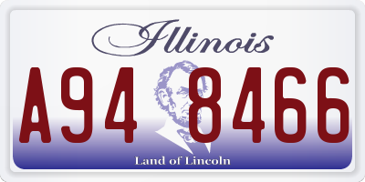 IL license plate A948466