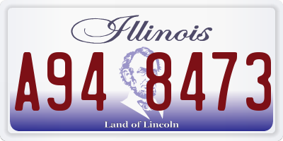 IL license plate A948473