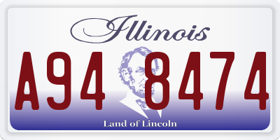 IL license plate A948474