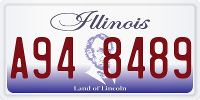 IL license plate A948489