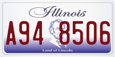 IL license plate A948506