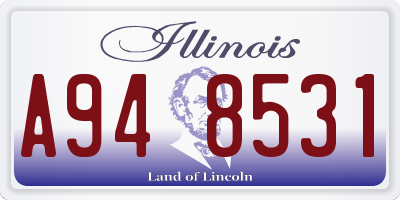 IL license plate A948531