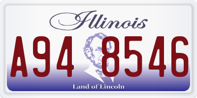 IL license plate A948546