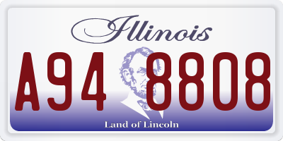 IL license plate A948808