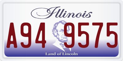 IL license plate A949575