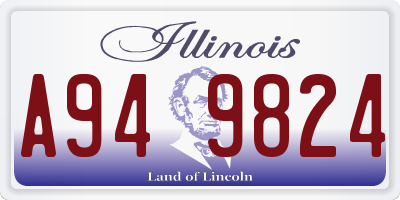 IL license plate A949824
