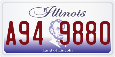 IL license plate A949880