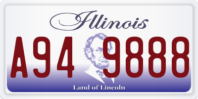 IL license plate A949888