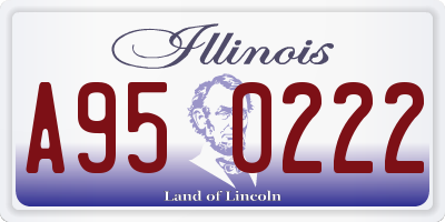 IL license plate A950222