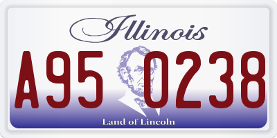 IL license plate A950238