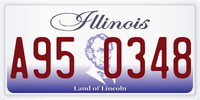 IL license plate A950348