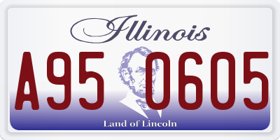 IL license plate A950605