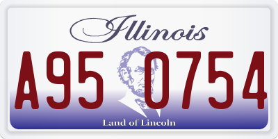 IL license plate A950754