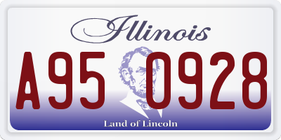 IL license plate A950928