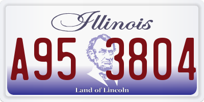IL license plate A953804