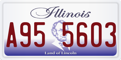 IL license plate A955603