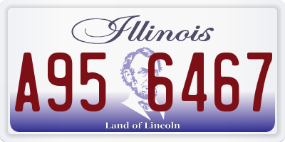 IL license plate A956467