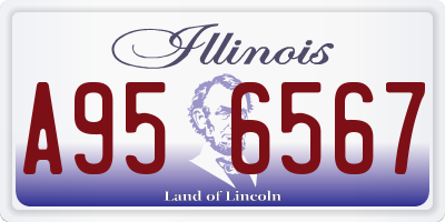 IL license plate A956567