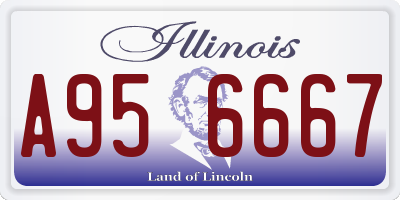 IL license plate A956667