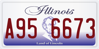 IL license plate A956673