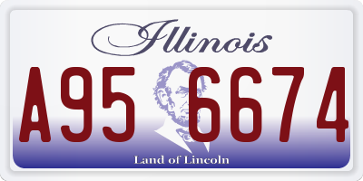 IL license plate A956674