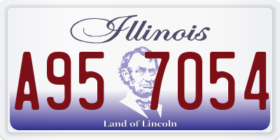IL license plate A957054