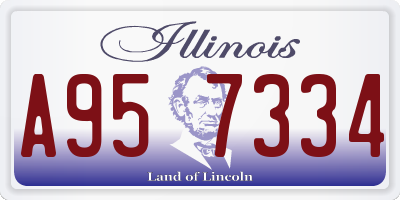 IL license plate A957334