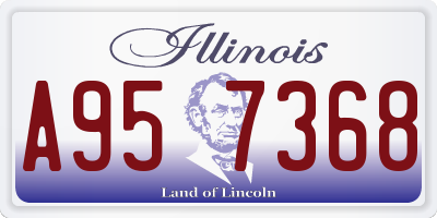 IL license plate A957368