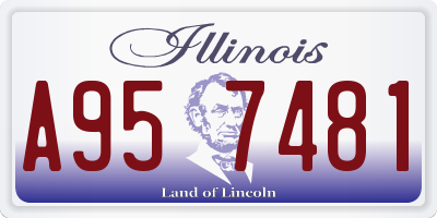 IL license plate A957481
