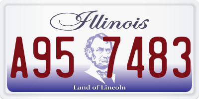 IL license plate A957483